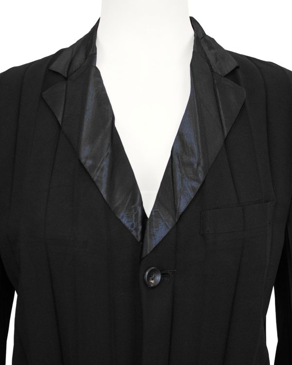 Black Pleated Blazer Online