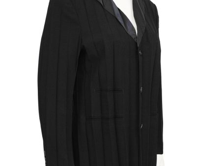 Black Pleated Blazer Online