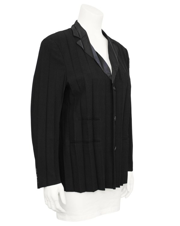 Black Pleated Blazer Online