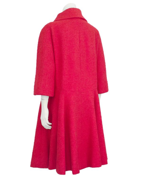 Pink Wool Swing Coat Hot on Sale