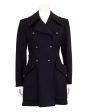 Black Wool Double Breasted Pea Coat Online Sale