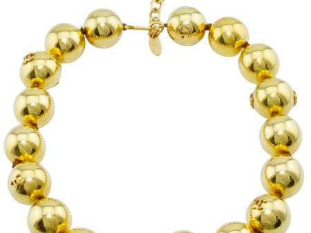 1988 Collection 27 Jumbo Gold Ball Choker For Discount