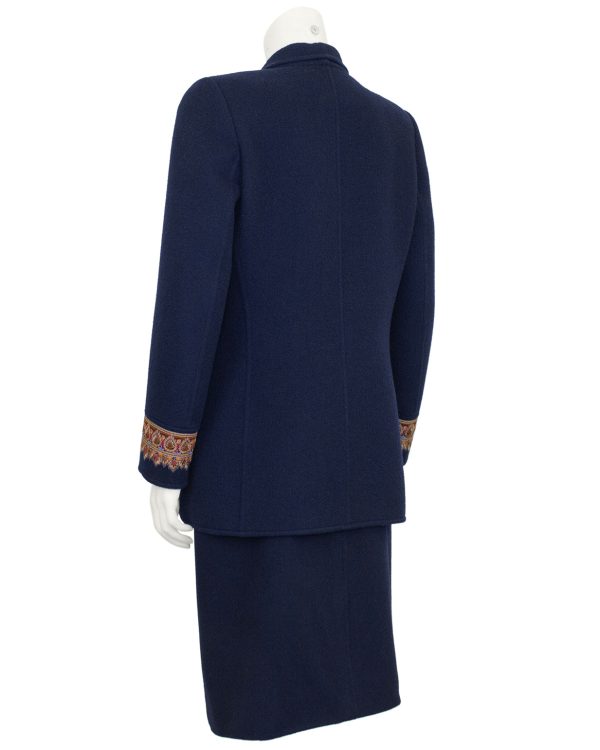 Navy Blue Wool Suit Online Hot Sale