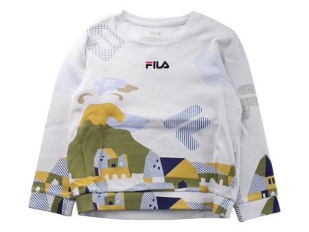 Fila Graphic Long Sleeve Top - 7-8Y For Discount