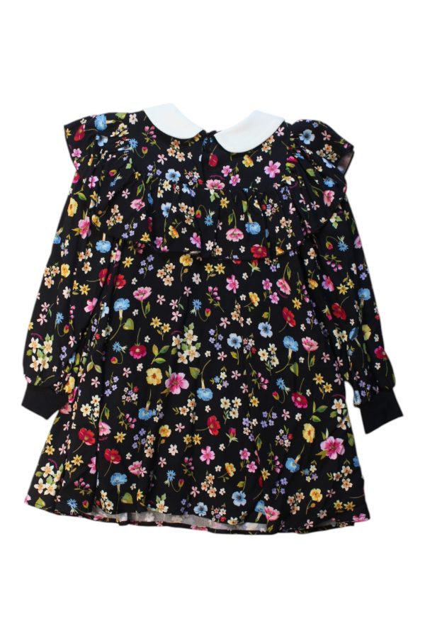 Monnalisa Floral Long Sleeve Dress 4T Hot on Sale