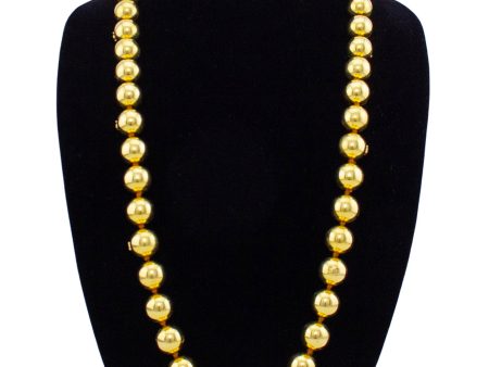 1988 Collection 27 Jumbo Gold Ball Long Necklace Supply