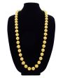 1988 Collection 27 Jumbo Gold Ball Long Necklace Supply