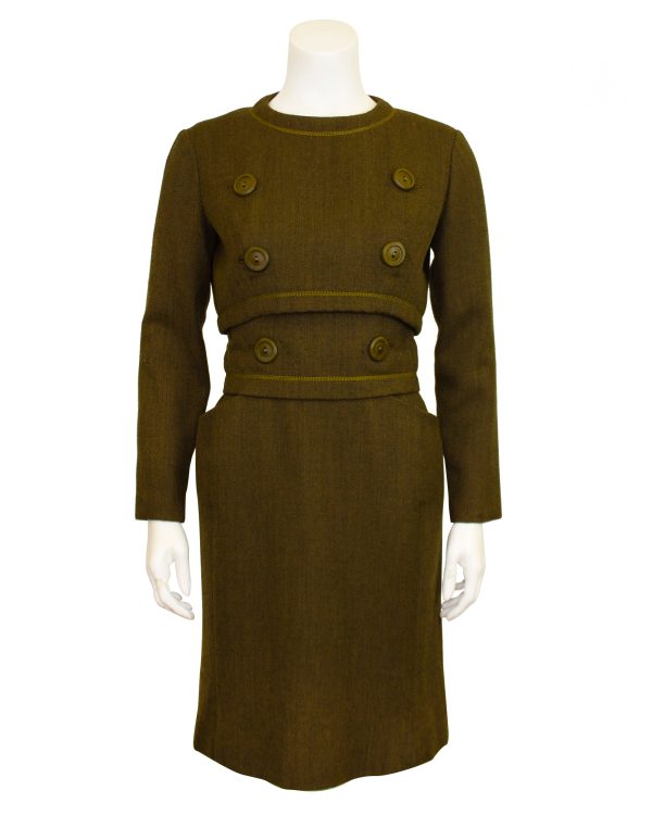 Green Haute Couture Ensemble by Marc Bohan for Daimaru Japan 1960 s For Cheap