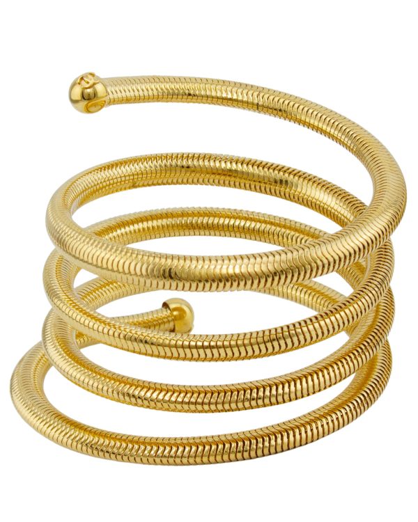 1997 Gilt Metal Coil Bracelet Online