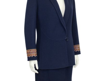 Navy Blue Wool Suit Online Hot Sale