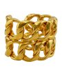 1989 Interlocking Double Chain Cuff Bracelet Col.26 Online now