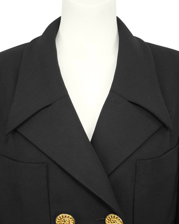 Black Double Breasted Skirt Suit from Collection 29 For Sale