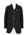 Black Jaquard Blazer with Applique Hot on Sale