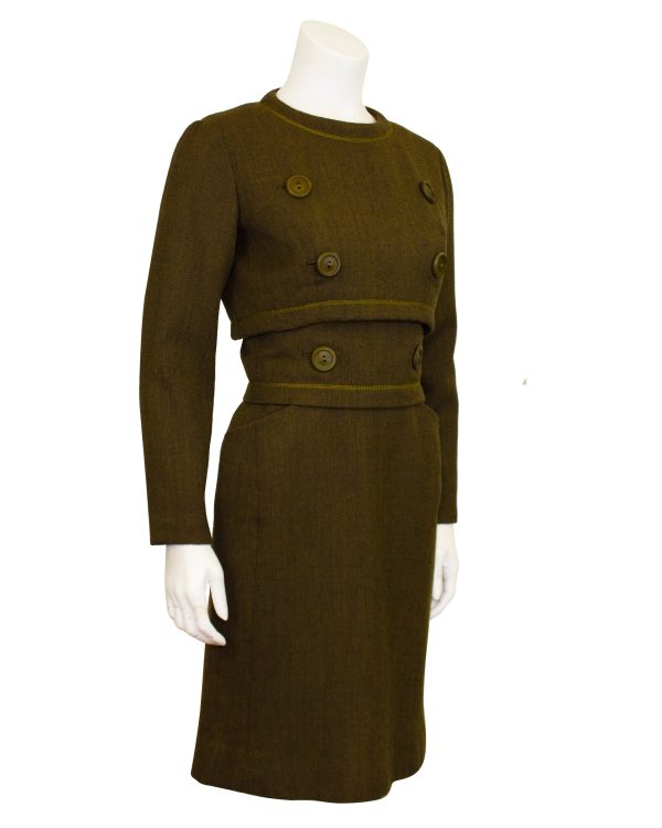 Green Haute Couture Ensemble by Marc Bohan for Daimaru Japan 1960 s For Cheap