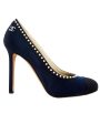 Navy and Black Evening Shoe with Pearls Online Sale