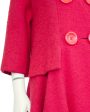 Pink Wool Swing Coat Hot on Sale