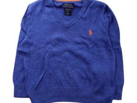 Polo Ralph Lauren V-Neck Knit Sweater 3T Online Hot Sale