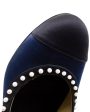 Navy and Black Evening Shoe with Pearls Online Sale