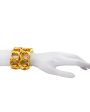 1989 Interlocking Double Chain Cuff Bracelet Col.26 Online now