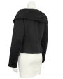 Black Jacket With Ruched Collar Supply