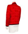 Red Silk Damask Blazer Discount