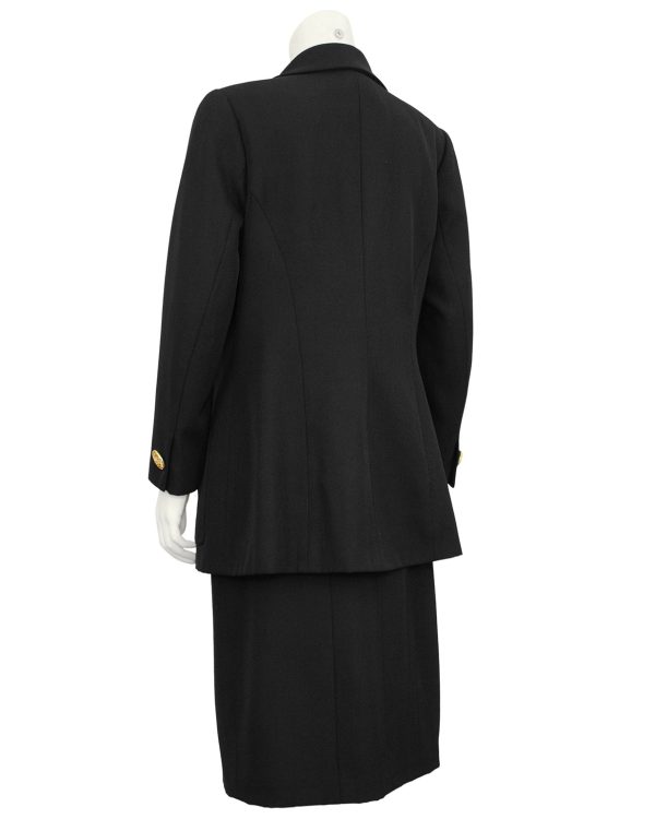 Black Double Breasted Skirt Suit from Collection 29 For Sale