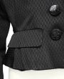 Black Jacket With Ruched Collar Supply