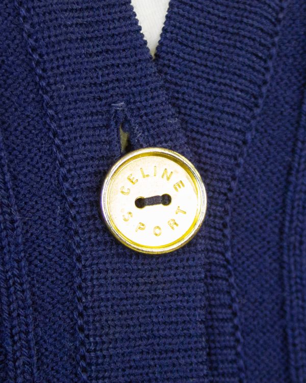 Navy Cable Knit Cardigan Discount