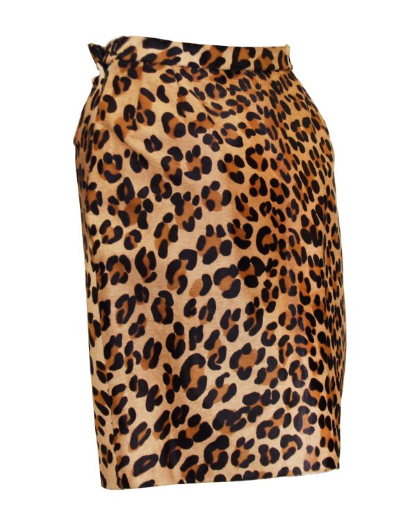 Leopard Pony Hair Pencil Skirt Online now