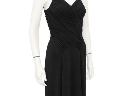 Black Grecian Style Cocktail Dress Hot on Sale