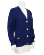 Navy Cable Knit Cardigan Discount