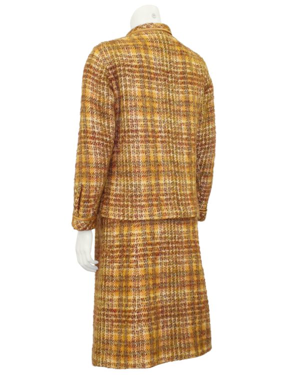 Copper Tweed Jacket and Dress Ensemble Hot on Sale