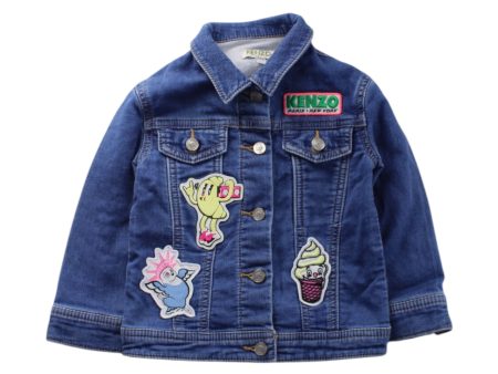 Kenzo Denim Jacket With Patches Size 2T Online now