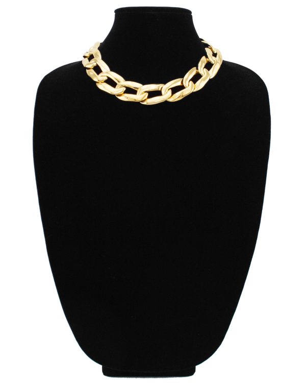 Gilt Metal Oversized Chain Link Choker Supply