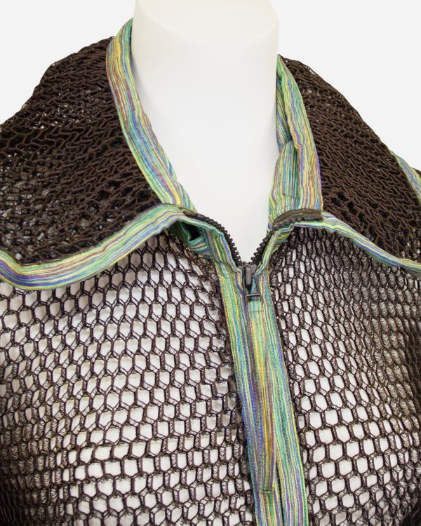 Black and Green  Fish Net  Jacket For Cheap