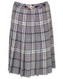 Grey, Black and Red Wool Plaid Skirt Hot on Sale