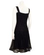 Black Demi Couture Cocktail Dress with Jet Sparkles For Sale