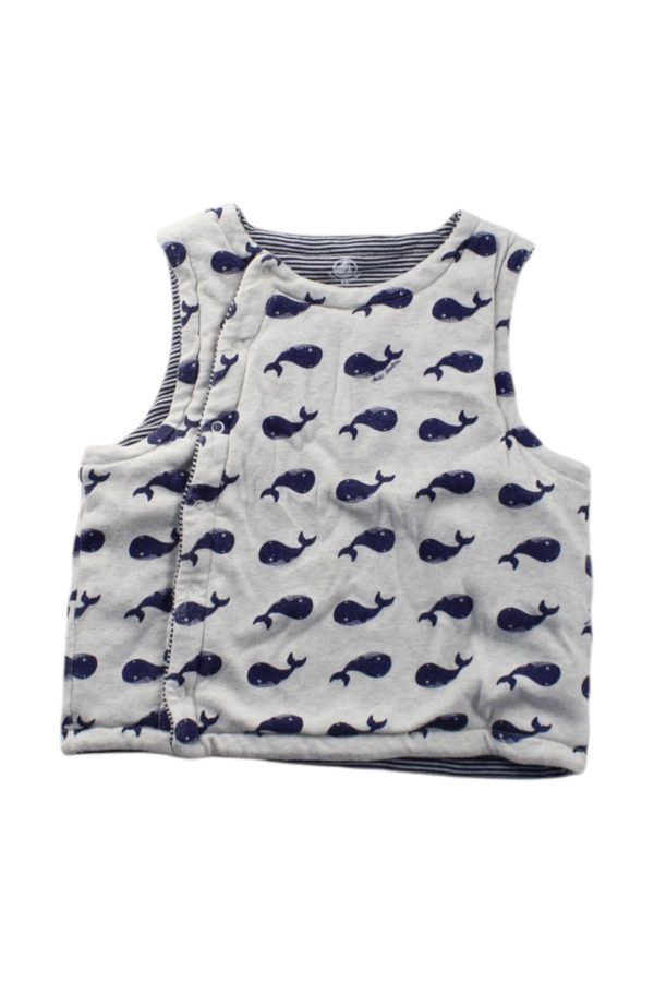 Petit Bateau Quilted Vest With Whale Pattern 3T on Sale