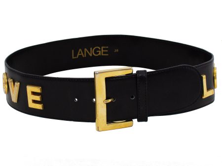 Black and Gold  LOVE  Belt Sale