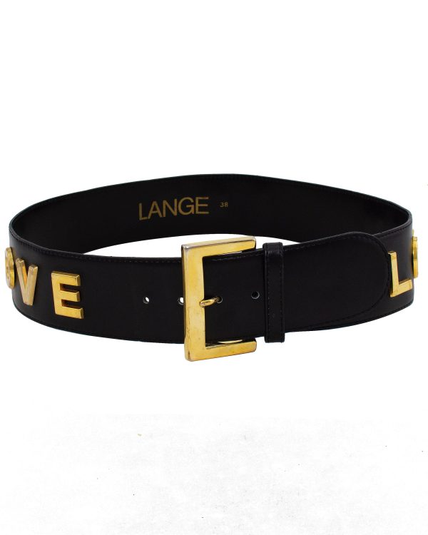 Black and Gold  LOVE  Belt Sale