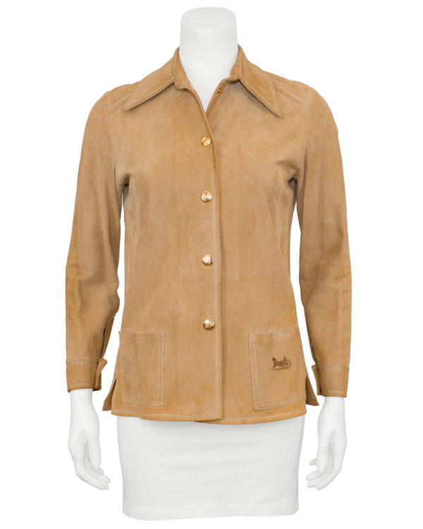 Tan Suede Lightweight Jacket Online