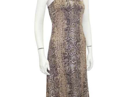 Snake Print Slip Dress For Discount