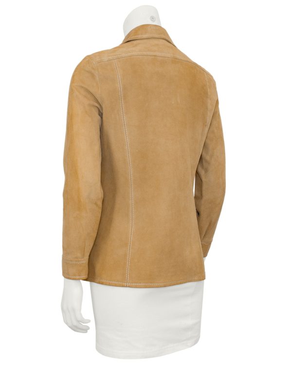 Tan Suede Lightweight Jacket Online