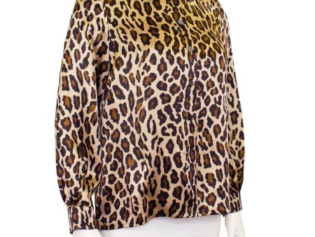 Leopard Print Silk Shirt Hot on Sale