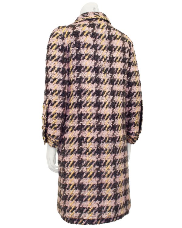 Pink and Charcoal Grey Houndstooth Haute Couture 3 pc. Ensemble Fashion