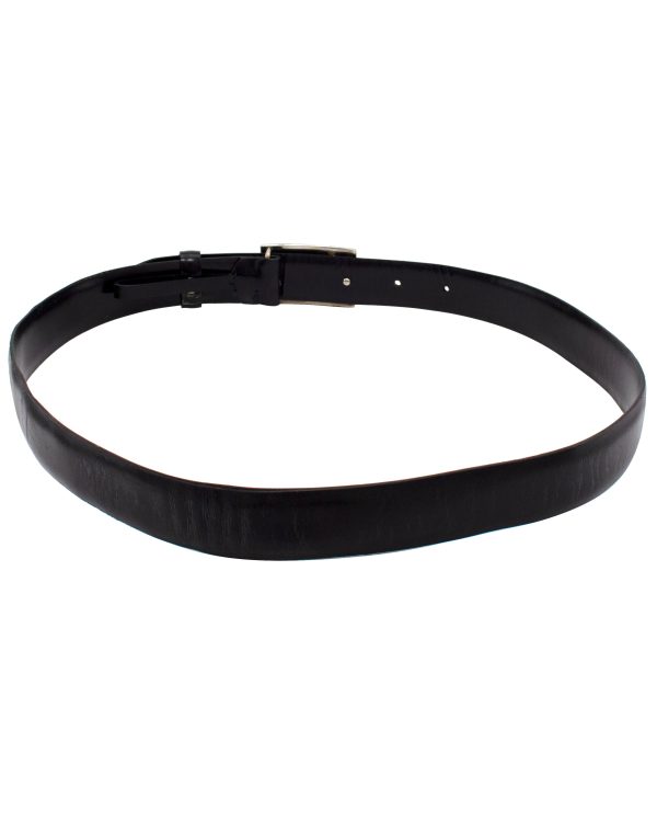 Tom Ford Era Black Leather Belt with Silver Metal G Buckle Cheap