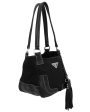 Black Leather and Nylon Mini Bag Online Hot Sale