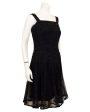 Black Demi Couture Cocktail Dress with Jet Sparkles For Sale