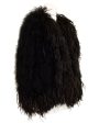 Black Ostrich and Marabou Feather Jacket Cheap