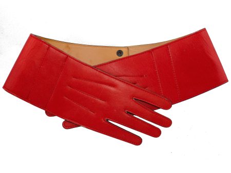 Red Leather Glove Hip Belt Online Sale